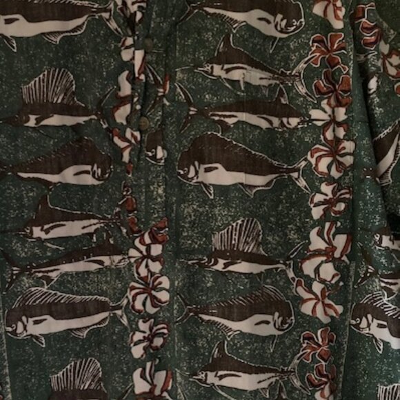 KAHALA HAWAII FINE HIGH END RESORT ALOHA WEAR HAWAII PLUMERIA HAWAIIAN FISH NICE - Picture 6 of 12